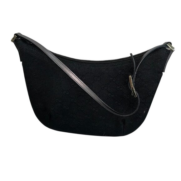 Gucci Italy 100% authentic black GG logo print slim purse bag - Picture 7 of 10